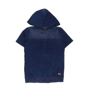 7 For All Mankind blue shirt with hood and front pockets size large youth